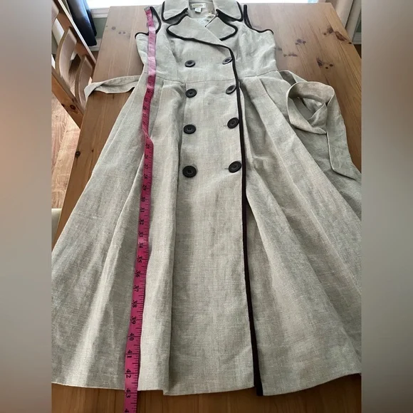 Talbots Linen Belted Trench Dress - Picture 8 of 12